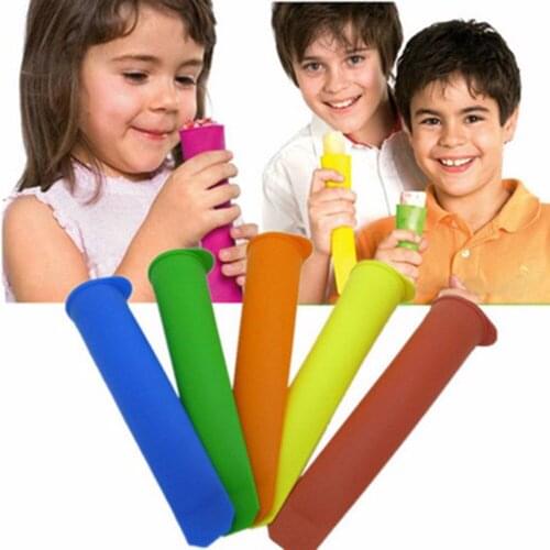 1Pcs/lot Silicone Frozen ice Cream Pop Popsicle Mold Cube Tray Maker Popsicle Lot Multicolor Specialty Tools