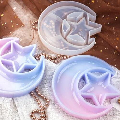 Moon Plate Silicone Molds For DIY Craft UV Expoy Home Decoration Making Tools for Resin