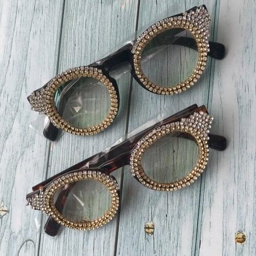 Shining Diamond Sunglasses Women Brand Design Flash Square Shades Female Mirror Sun Glasses Oculos Lunette UV400