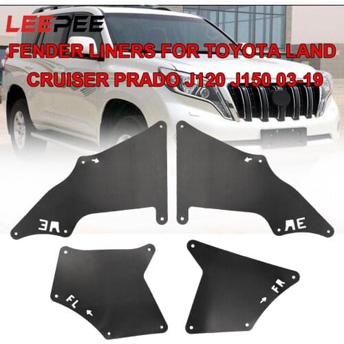 Front Rear Car Mud Flaps 4pcs/set Mudguards Fender For Toyota Land Cruiser Prado 2003-09 Car Accessories Splash Guards Mud Flap