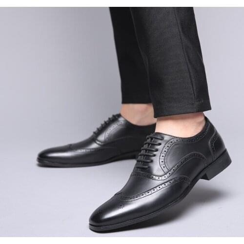 New Classic Business Shoes Mens Formal Dress Gentleman Shoes Professional Office Wedding Mens Single Shoes Men Dress Shoes