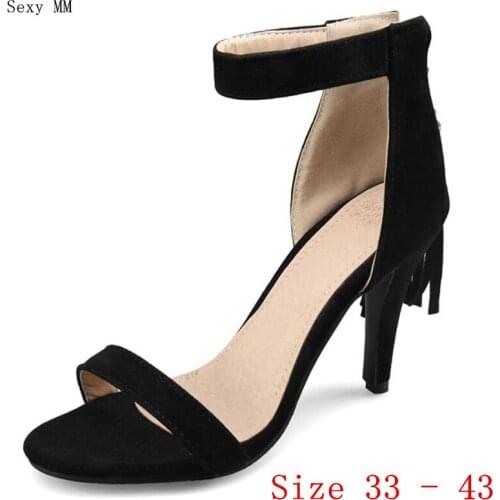 Women Gladiator Sandals High Heels Pumps Summer Shoes Woman High Heel Sandals Small Plus Size 33 - 43