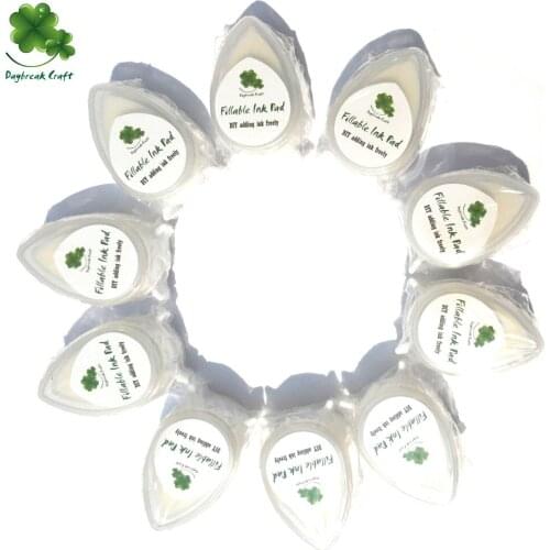 30pcs/lot Plastic white sponge empty ink pad-scrapbook DIY pigment ink pad