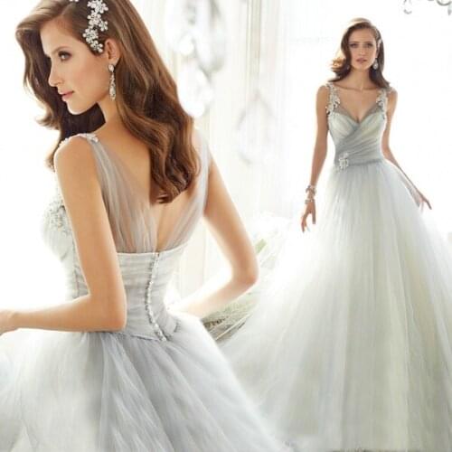 Tulle Evening Dresses Robe de mariee Gorgeous Formal V-Neck Long Elegant prom gown Women 2019 Graduation birthday party dress