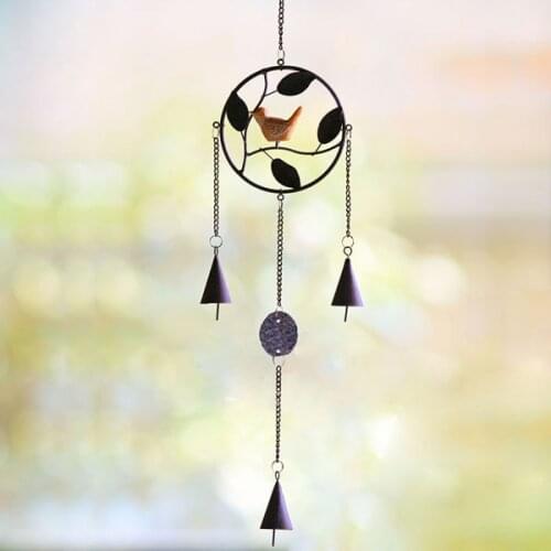 Vintage Home Decor Wind Chimes Iron Windbell Bird Wind Chime Metal Aeolian Bells Wind-bell Wall Hanging Wholesale