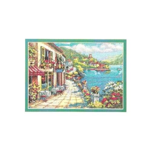 Top Quality Beautiful Lovely Counted Cross Stitch Kit Overlook Cafe Seaside Sea Port dim 65093