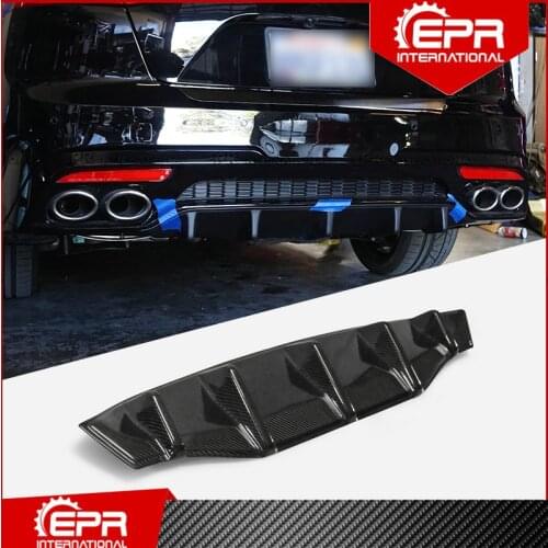 For Kia Stinger Type M Carbon Fiber Rear Diffuser Add On Glossy Carbon Bumper Splitter Panel For Stinger Racing Body Kit Part