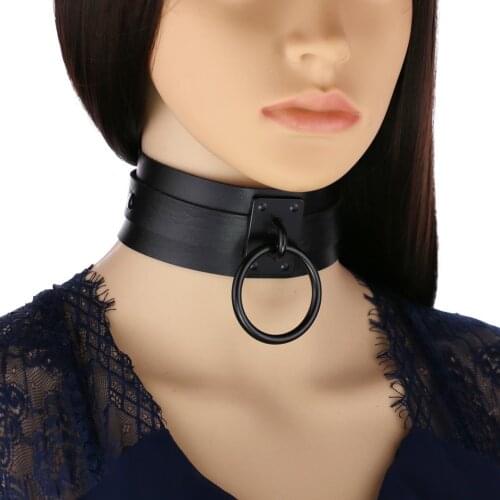 Women Sexy Punk Choker Collar Leather Choker Bondage Cosplay Goth Jewelry Gothic Necklace Harajuku Accessories