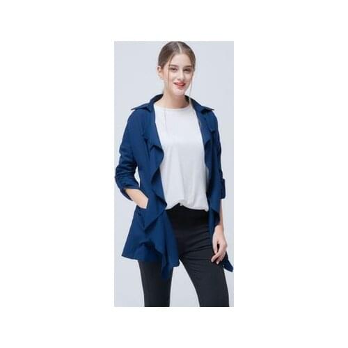 Women spring autumn coat three colors women coat slim turn-down collar full sleeve style soild coat female jacket plus size