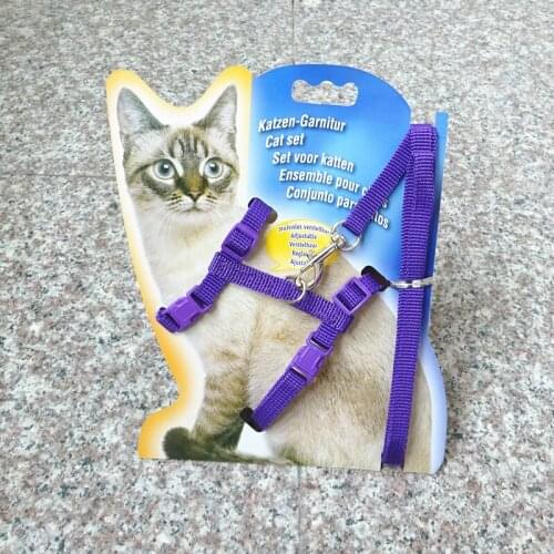 1.2M Adjustable Pet Harness Dog Puppy Cat Travel Safety Control Restraint Training Cat Rabbit Nylon Harness Collars Leash Lead