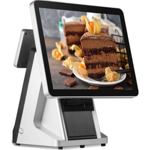 15 inch Capacitive Touch Screen point of sale Lcd Panel all in one POS touch screen restaurant pos system with Customer display