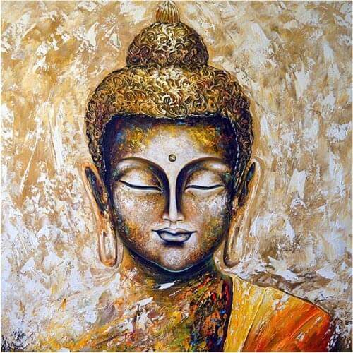 5D DIY Diamond Painting Buddha Head Religion Icons Diamond Embroidery Picture of Resin Cross Stitch Full Diamond Mosaic