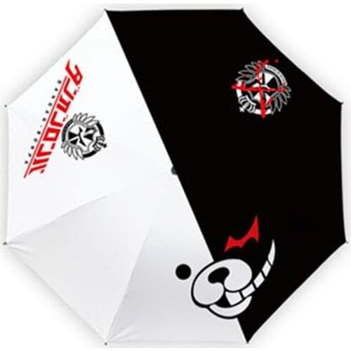 Anime Danganronpa Monokuma Black White Bear Umbrellas Kawaii Sunscreen Umbrella Outdoor Sunshade Parasol Cosplay Prop Gift