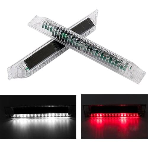 Car Solar Energy Car LED Lamp Car Solar Emergency Warning Strobe Lights 16 LED Anti Rear-end Collision Flash Lamp 2019 New