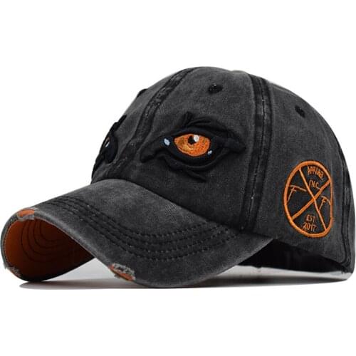 3D Embroidered Eye Baseball Cap For Men Cotton Sports Caps Fashion Women Snapback Army Male Cap Hip Hop Bone Trucker Hat Gorras