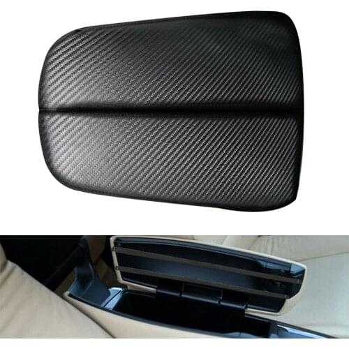 Carbon Fiber Armrest Cover Carbon Fiber Look Center Console Armrest Cover For BMW X5 E70 X6 E71 2008-2013
