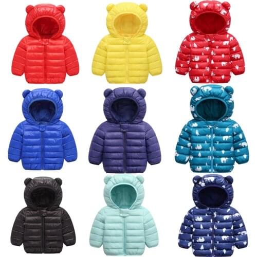 Childrens Clothing Parkas Warm Toddler Boys Jackets Autumn Winter Long Sleeve Hooded Character Pattern Children Outerwear Coats