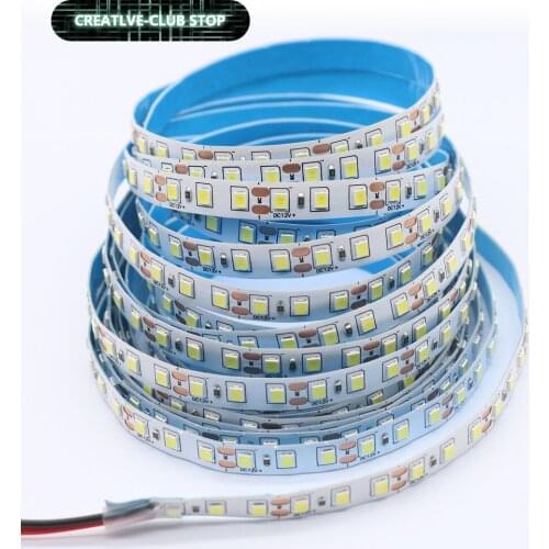 LED Color DC12V Strips 5M DC12V SMD2835 White Dress 6500K Tape Not Waterproof TV Back Lights Bar Room Bedroom Decor Lamp For DIY