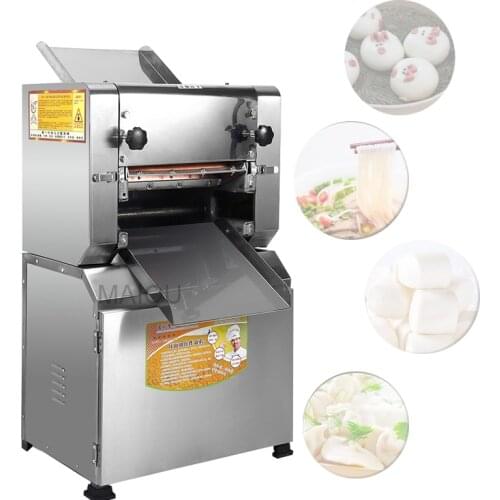 Commercial Automatic Vertical Roll Surface Machine Electric Dough Kneading And Pressure Noodle Maker 1500w Press Flour Machine
