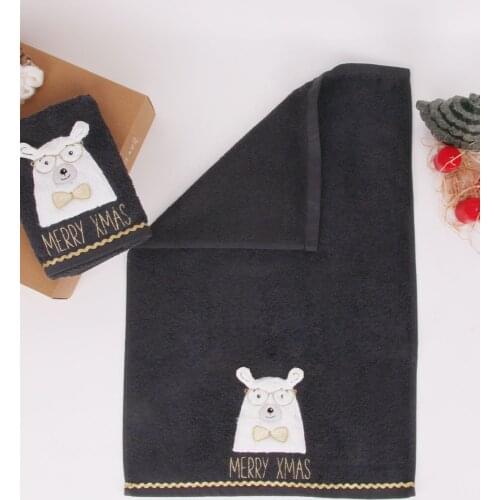 % 100 Cotton 50x70 cm Hand Face Towel Set 2 Pieces