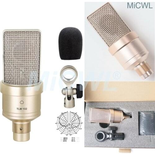 NEW TLM-102 Large Diaphragm Studio Condenser Microphone For Recording Network PC Stage Sing Cardioid Mic