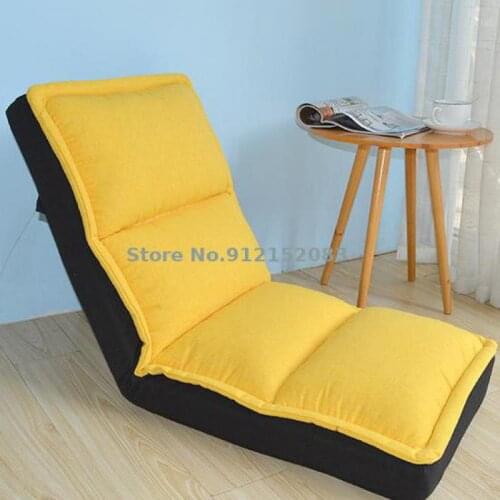 Lazy sofa small single folding bedroom balcony tatami feeding bay window bed without legs backrest lying seat