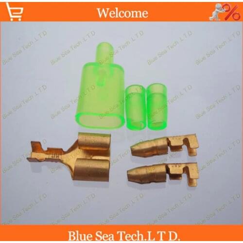 2 male to 1 female car wire connectors sets,bullet terminal+sheath,6 in 1 terminal connector for car motorbike etc