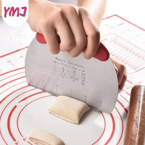 Stainless Steel Cake Scraper Pastry Cutters Baking Cake Cooking Dough Scraper Fondant Spatulas Edge DIY Kitchen Baking Tools