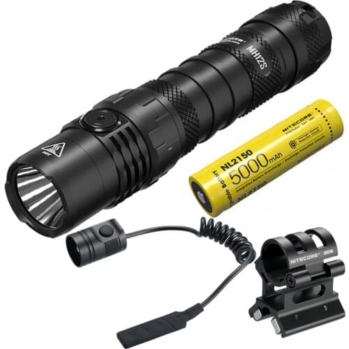 NITECORE MH12S USB-C Rechargeable Torch 21700 Battery Flashlight max 1800 lumens beam distance 294 meter 5000mAh Li-ion battery