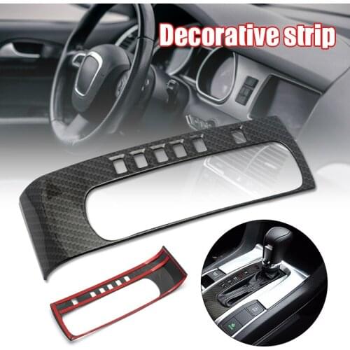 New Carbon Fiber Texture Gear Box Panel Cover Trim for Honda Civic 2016-2019 Car Styling