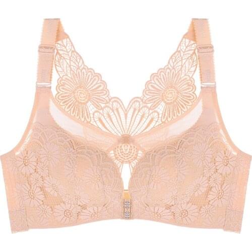 New front button plus size bra Daisy beautiful back big cup Lace sexy lingerie push up lingerie femme plus size bra