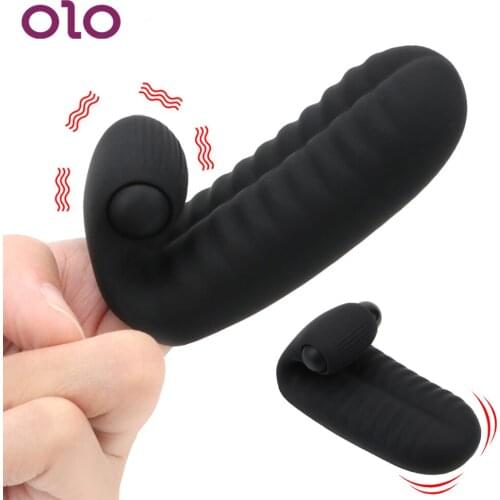 OLO Double Finger Vibrator Couples Foreplay Sex Toys for Women G-spot Vagina Massager Sex Products Clitoris Stimulator