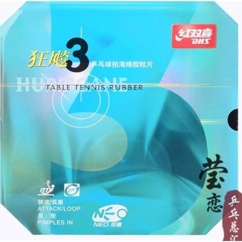 Original DHS NEO Hurricane 3 Pimples in Table tennis Rubber with Sponge NEW! table tennis rackets racquet sports pingpong rubb