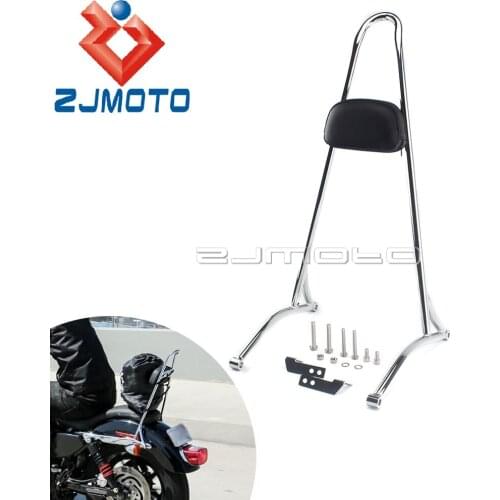 20" Tall Detachable Passenger Backrest Sissy Bar W/Pad Cushion For Harley Dyna Custom FXD FXDF FXDF FXDL FXDB FXDWG FXDLS 06-17