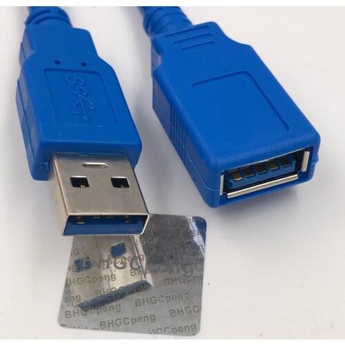 USB 3.0 Male to Female Cable High Speed Data Extend 5Gbps Data Tansfer USB3.0 Datum Cable 1M 1.5M 3M Blue 1Pcs