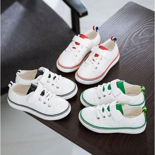 Spring Autumn Children Kids PU Leather Flat Shoes Sport Running Shoes Sneakers for Kids Boys Girls Flat Shoes Antislip Sneakers