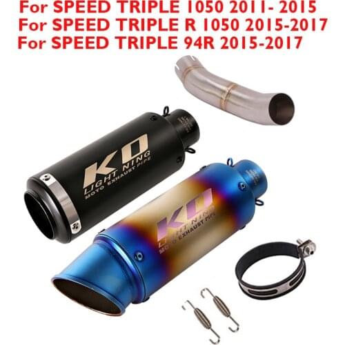Motorcycle Exhaust System Muffler Escape Tip Silencer Middle Mid Link Tube Connection Pipe for SPEED TRIPLE 1050