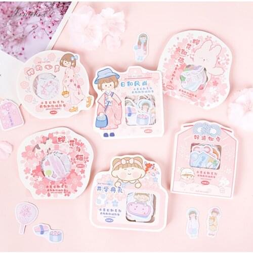 XINAHER 40 Pcs/Bag Japanese girl life sakura decoration sticker package DIY diary decoration sticker album scrapbooking