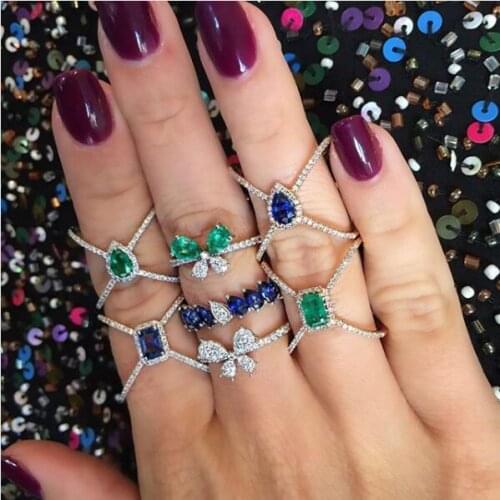 Double cz Criss Cross winding Rings For Women Cross Rings Gifts Unique Design Fashion Jewelry Feminino