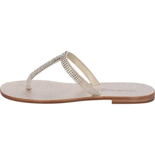EDDY DANIELE sandals women suede beige