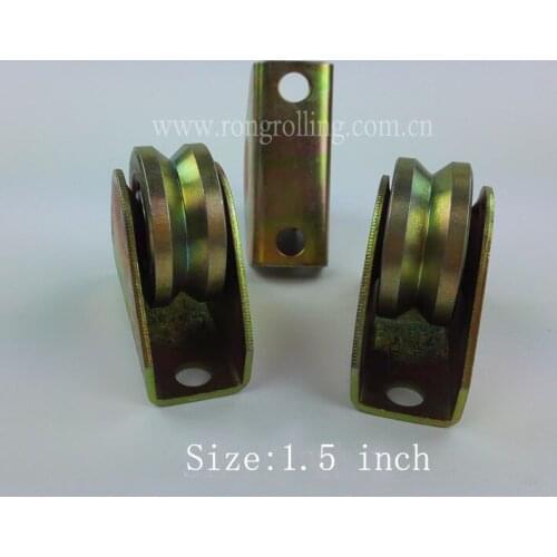 1.5 Inch Sliding Gate Pulley Outer support groove "V" with 1PCS 6000RS Bearing