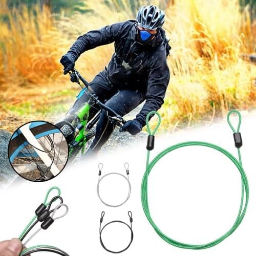 1 PC Security Anti-theft Strong Braided Steel Cable Wire Rope 100cm/39'' for Outdoor Bike Lock Motorcycles Scooter Chain