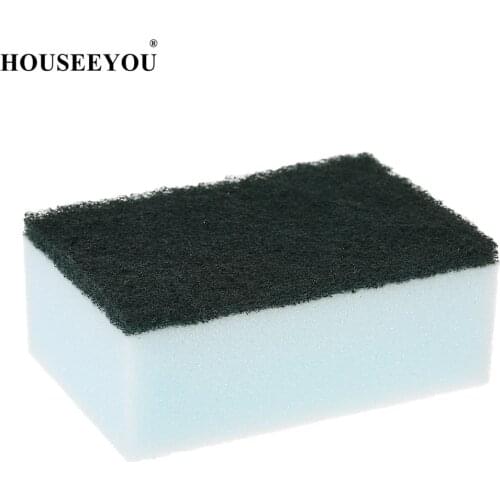 12pcs Multi-purpose Kitchen Double-faced Dish Washing Scrub Sponge Stains Removing Scrubber Brush Scouring Pad Cleaning Tools fo