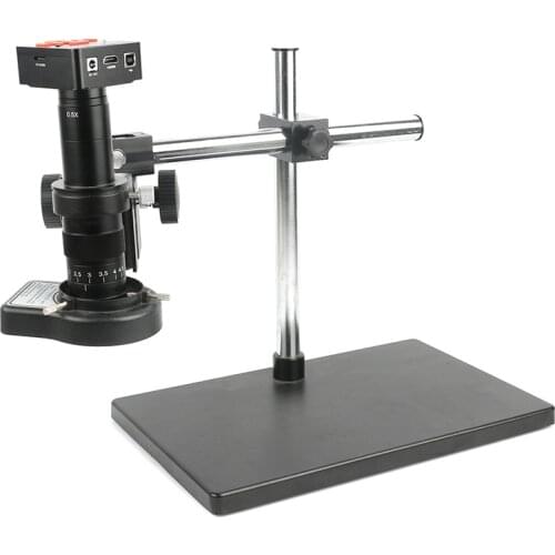 21MP HDMI HD USB Digital Industry Video Microscope Camera Set+Big Boom Stand Universal Bracket+180X/300X C-MOUNT Lens+ LED Light