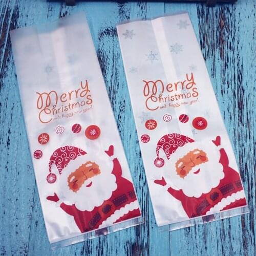50pcs Santa Christmas Gift Bags Candy Drawstring Bag Merry Christmas Decorations for Home Presents New Year Party Navidad 2020