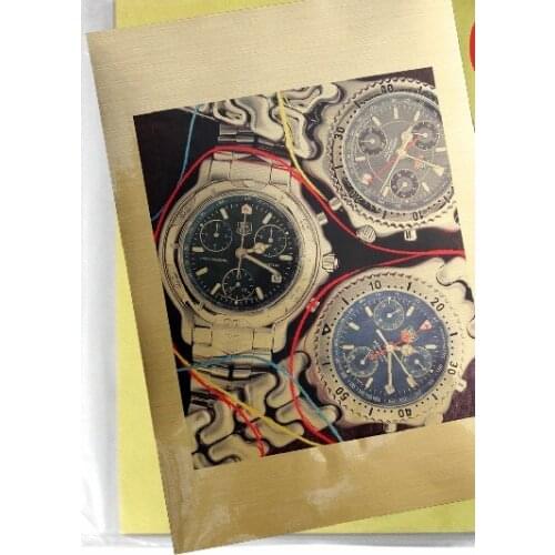 50 sheets matte metalic brushed gold A4 label, drawing/grain PET self-adhesive gold sticker