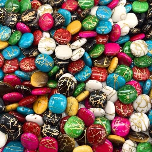 50pcs/lot 12mm Drawing Acrylic Beads Spacer Loose Beads For Jewelry Making DIY Bracelet Earring