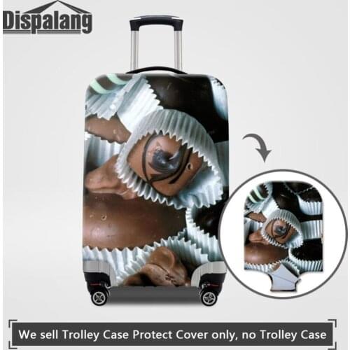 Dispalang Women Fashion Case For A Suitcase Chocolate Prints Thicken Elastic Covers For 18-32 inch Case Protective Baggage Cover