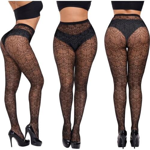 European Womens Pantyhose Plus Size Woman Lingerie Mesh Hosiery Medias Summer Tights Thigh High Elastic Transparent Panty hose
