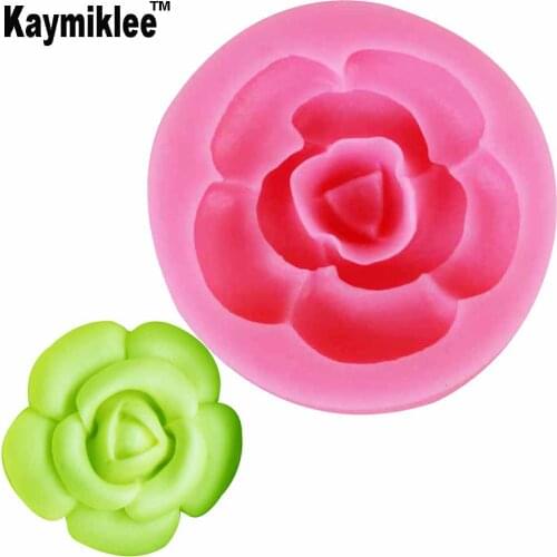 Kaymiklee M775 Rose / Flower Candle Wax Silicone Mold for succulent plant Cake Decorating Chocolate Chocolate Polymer Clay Resin